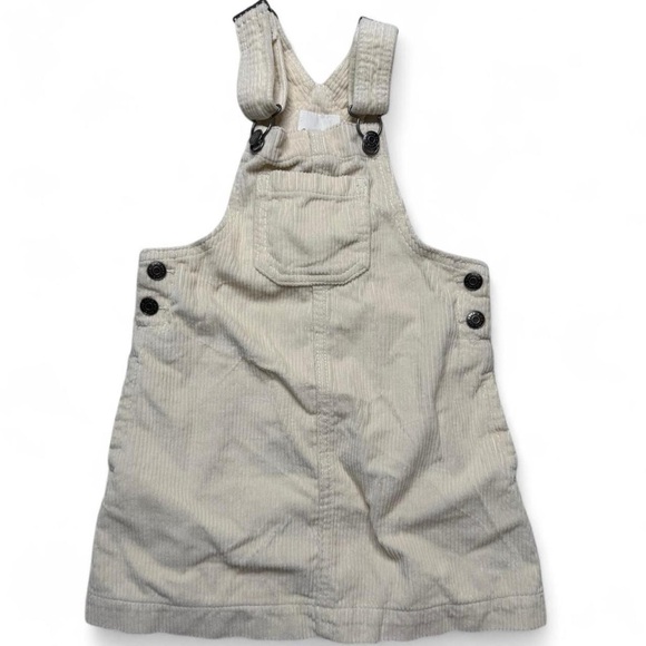 Cat & Jack Toddler Girls Cream Corduroy Skirtall Dress Size 3T NWOT - Picture 1 of 6